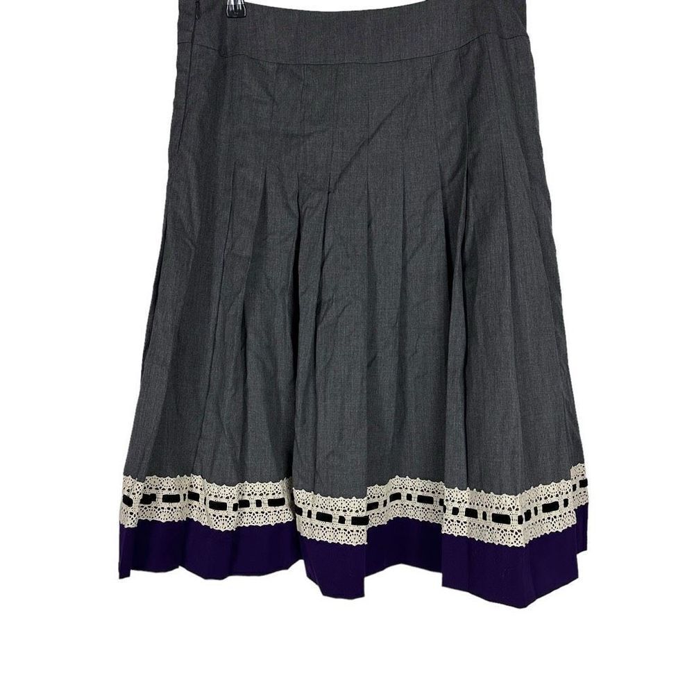 J. McLaughlin Gray and Purple Pencil Skirt